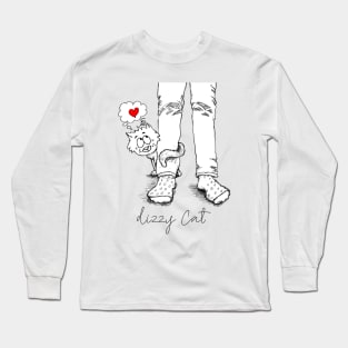 Dizzy cat loving you Long Sleeve T-Shirt